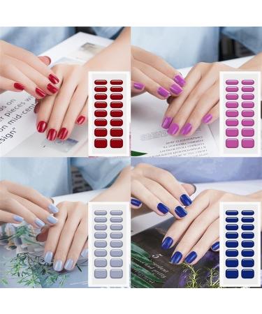 Quinnas Nails - Quinnas Gel Nail Stickers Quinnas Gel Nail Stickers with Uv Light Kit Semi Cured Gel Nail Strips Quinnas Gel Nail Stickers Kit DIY Gel Nail Stickers Kit(Color:#1) - Buy Online on GoSupps.com