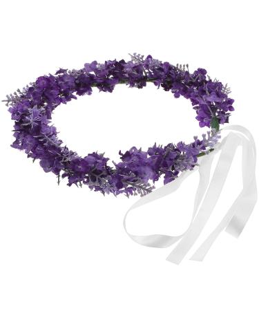 Frcolor Lavender Headband for Girls - Light Blue Floral Wreath & Wedding Garland - Violet Flower Hair Accessory - Buy Online on GoSupps.com