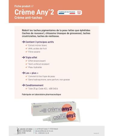 SORIFA - Pack of 2 - ANY 2 Anti-spot cream with sunscreen - Face and hands - Brown spots freckles old age scars pregnancy mask - 25 gr tube. - Buy Online on GoSupps.com