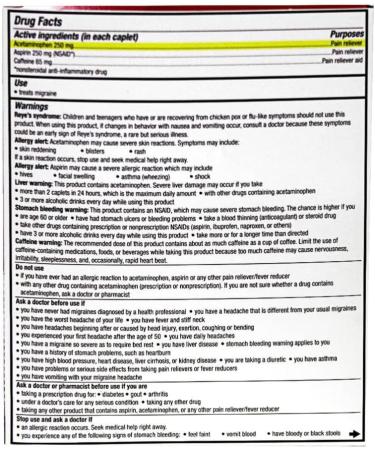 Excedrin Migraine 50 Pack - 2 Caplets per Pack - Single Dose Box - Buy Online on GoSupps.com