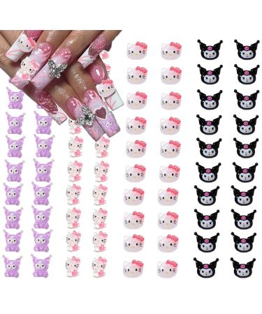 80 Pcs Nail Charms TemBelle Slime Charms Resin Flatbacks 3D Nail Charms for Nail Art Decorations Supplies DIY Art Nail Hair Clips Refrigerator Magnets Dress Up and Phone Cases Etc(4 Colors) -A 4Color-80Pcs