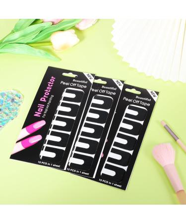Healeved 100 Sheets protective case Nail Polish Guard Anti-spill stickers Nail Polish Protector patch protector Nail Tape safety mask Silica gel 3.00X2.50X0.10CM As Shown - Buy Online on GoSupps.com