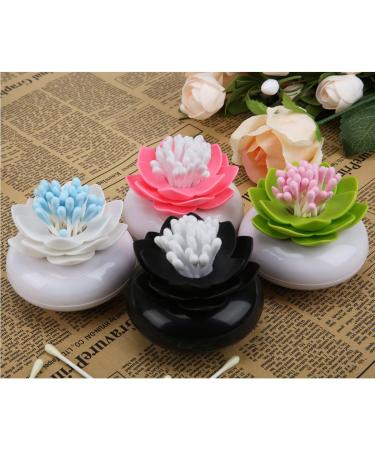 Buy Just 2 Pieces Lotus Qtip Holder - Stylish Cotton Swab & Toothpick Organizer (Green & Black) for Bathroom Decor - International Shipping Available - Buy Online on GoSupps.com