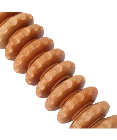 Holz Therapy Roller | Professional 10-Roll Wood Massage Roller for Lymphatic Drainage | 16.1-Inch Trigger Point Fascia & Cellulite Relief - Buy Online on GoSupps.com