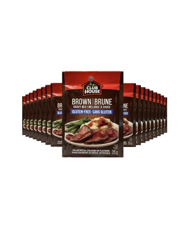 Club House Dry Sauce/Seasoning/Marinade Mix Brown Gravy Less Salt 25g Case Pack 18 Count Brown Gravy 25 g (Pack of 12)