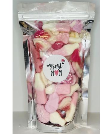 Best Mum Pink Filled Pick N Mix Sweet Treat Pouch Birthday Present Gift Mothers Day 200g