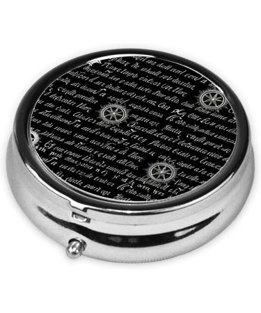 Supernatural Inspiration Portable Pill Organizer - 3 Compartment Travel Vitamin Box |Weekly Medicine Storage in Durable Metal - Buy Online on GoSupps.com