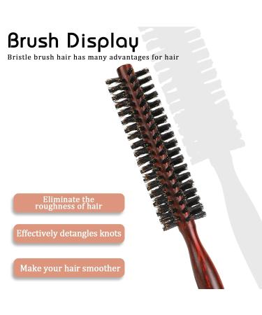 Mini Bristle Barts Brush for Men & Women - 2.7cm Round Wild Boar Bristle Hairbrush for Blow-Drying & Natural Curls - Small Round Hairbrush 6886 - Buy Online on GoSupps.com