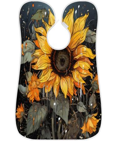 Rainy Day Sunflower Beard Bib Apron | Beard Hair Catcher for Men | Perfect Father's Day & Christmas Gift for Dad & Husband - Buy Online on GoSupps.com