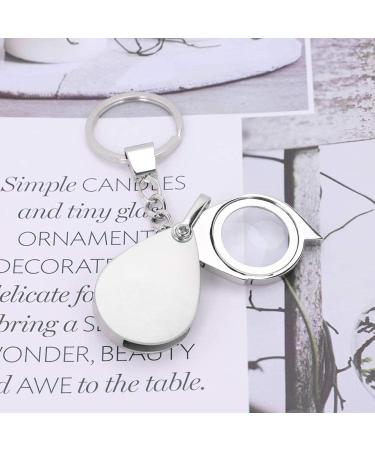 Professional Portable Folding 15X Magnifier Key Ring Mini Metal Pocket Loupe Metal Optical Glass with Keychain Handheld Reading Magnifier Magnifying Tool for Crafts Stamps Coin Full of Stars - Buy Online on GoSupps.com