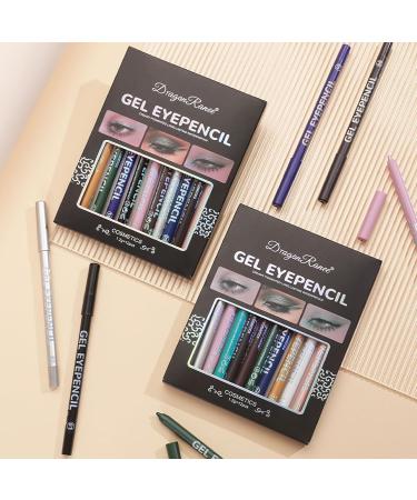 Joyeee 12 Colored Glitter Eyeliner Pencil Set Eye Liner Pen Brown Blue Red White Green Glitter Black Eyeliner Eyeshadow Waterproof Smudgeproof Long Lasting Gel Eyeliner Make Up for Girl Women Gift #042 - Buy Online on GoSupps.com