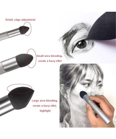 3Pcs Washable Artist Blending Sponge Pens for Sketching and Drawing - Reusable Art Blenders Tools for Professionals, Kids, and Students - Buy Online on GoSupps.com
