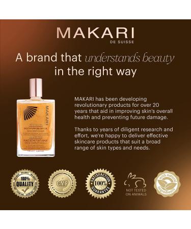 Makari 24K Rose Gold Shimmer Oil - Multi-Purpose Dry Body Oil with Real Gold Flakes - 3.38 fl oz - Buy Online on GoSupps.com
