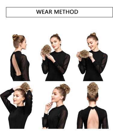 hair pieces for women messy buns hair piece Curly Wavy Hair Scrunchies Accessories Pieces Synthetic Updo Donut Ponytail Hair Extension extensions For Women Girls fluffy fake invisible brown. Dirty Blonde - Buy Online on GoSupps.com