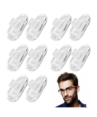 5 Pairs Glasses Nose Pads Glasses Silicone Nose Pads Anti-Slip Adhesive Nose Pads Sunglass Pad Glasses Pads Nose for Glasses Sunglasses Spectacles 5 Pairs Transparent