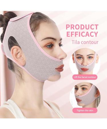 V Face Lifting Strap | Double Chin Strap V Shaped Face Shaper Reusable Lift Bandage Adjustable Double Chin Eliminator Fits Different Face Shapes - Buy Online on GoSupps.com