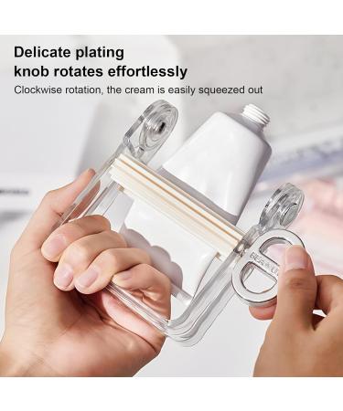 Toothpaste Holder Dispenser - Multipurpose Toothpaste Squeezer No Drilling | Dispenser Tool Strong and Sturdy for Hand Cream Makeup Remover Tosier White - Buy Online on GoSupps.com