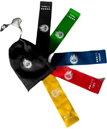 EnduraBand Resistance Workout Bands Set of 5 - Portable Exercise Bands for Home & Travel - Buy Online on GoSupps.com