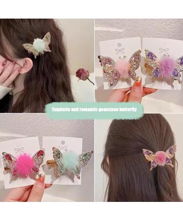 Hair Clips Flying Butterfly Hairpin for Girl Butterfly Rhinestone Hair Clip Butterfly Hair Barrettes Hair Accessory for Girl Women 5PCS - Buy Online on GoSupps.com
