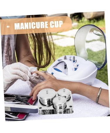 FRCOLOR 3 Sets Manicure Mixing Accessory Nail Accessories Metal Bracket Nail Steel Bowl Pinceles para U as Acrilicas Manicure Holder Nail Art Use Cup Nail Art Storage Jar Stainless Steel - Buy Online on GoSupps.com
