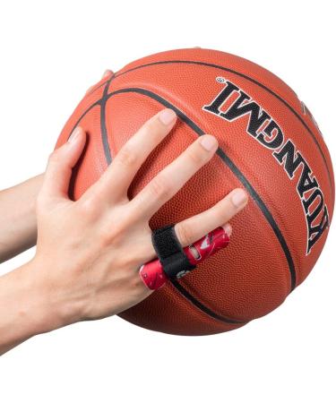 Kuangmi Finger Sleeve Support Protector - Injury Prevention in Sports | Red Pair (S/M) - 2 Pieces - Buy Online on GoSupps.com