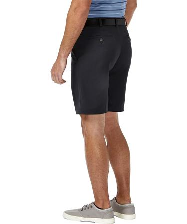 Haggar Men's Cool 18 Straight Fit Flat Front Shorts 32 - Black Classic Style - Buy Online on GoSupps.com