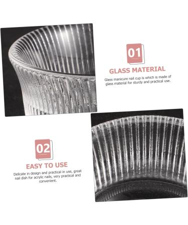 Tool Nail Cups Dappen Dish Nail Art Cup Nail Dish Cup Manicure Nail Cup Acrylic Nail Supplies Nail Art Dish Nail Art Accessories Manicure Nail Dish Vertical Stripes Bowl Glass - Buy Online on GoSupps.com