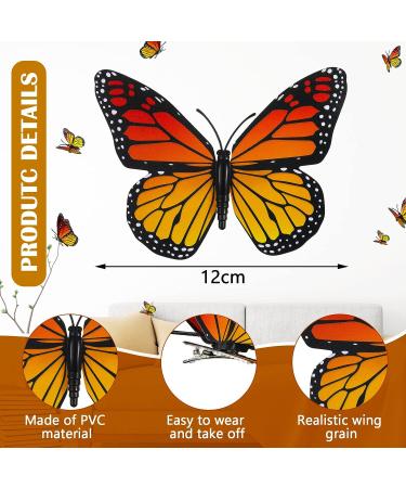 Monarch Butterfly Hair Clips - Orange Barrettes for Women, Girls, Teens - Halloween 3D Butterfly Clips - Cute and Kawaii Hair Accessories - Day of the Dead Party Favors (24) - Buy Online on GoSupps.com