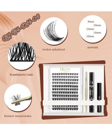 QUEWEL 144 PCs DIY Eyelash Extensions Set | Cluster Eyelash Applicator Tool & Super Hold Glue | Perfect for At-Home Lash Extensions - Buy Online on GoSupps.com