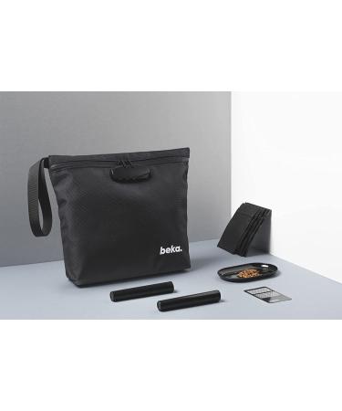 Smell Proof Bag with Combination Lock | Water Repellent Stash Bag with Grinder Card, Rolling Tray, Tubes, & Bags | Ideal for Herbs & Accessories - Black - Buy Online on GoSupps.com