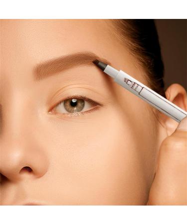 2024 Eyebrow microblading pen waterproof contouring pen Eye brow pencils for women brown Eyebrow makeup Long lasting makeup eyebrow pencil fine stroke natural gap filling eyebrow (Black) - Buy Online on GoSupps.com