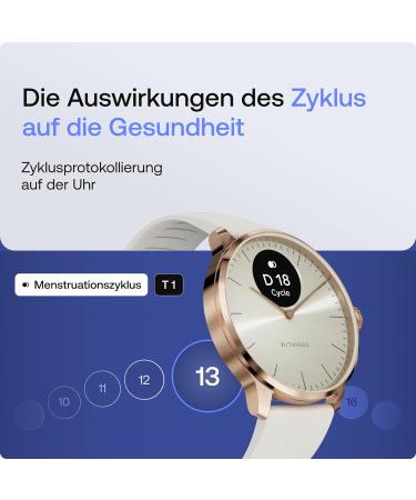 Withings Scanwatch Light - Hybrid Smartwatch with Heart Monitoring Activity & Sleep Tracking 30 Days Battery GPS - Ros gold White - Buy Internationally - Buy Online on GoSupps.com