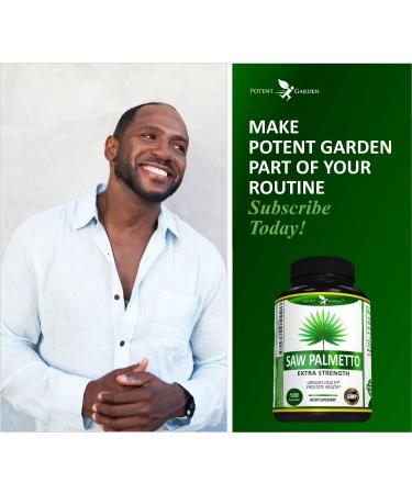Potent Garden Saw Palmetto 500 mg - Prostate Supplements for Men - Supports Healthy Urination Frequency & Flow - Non GMO 100 Saw Palmetto Capsules - Buy Online on GoSupps.com