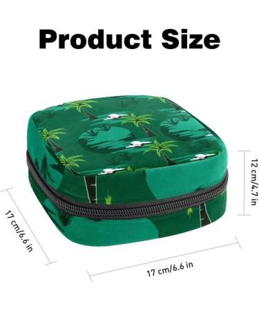 Palm Trees Sanitary Napkin Storage Bag - Portable Period Pouch for Women & Teens - Multi-Colored - 1 Pc - Buy Online on GoSupps.com