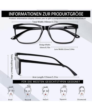 Cojwis 5 Pack Women s Blue Light Filter Reading Glasses - Ultralight Spring Hinges (0.75x Black) - Stylish & Durable Reading Aid - Buy Online on GoSupps.com