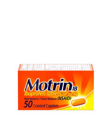 Motrin IB, Ibuprofen 200mg Tablets for Fever, Muscle Aches, Headache & Backache, 50 ct - Buy Online on GoSupps.com