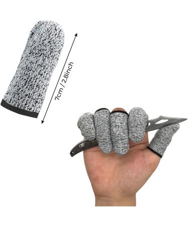 Finger Cots Cut Resistant Reusable Protector Finger Covers Finger Sleeves Finger Gloves Life Extender Thumb Protector for Kitchen Work Sculpture Anti-Slip DIP Working Gardening (Grey) 20 PCS - Buy Online on GoSupps.com
