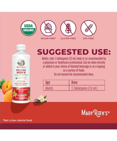 MaryRuth Organics Multivitamin for men | Sugar Free mens Multivitamin | Liquid Vitamins for men | Immune Support Supplement | Cognitive Health & Overall Wellness | Vegan | Non-GMO | 15.22 Fl Oz - Buy Online on GoSupps.com