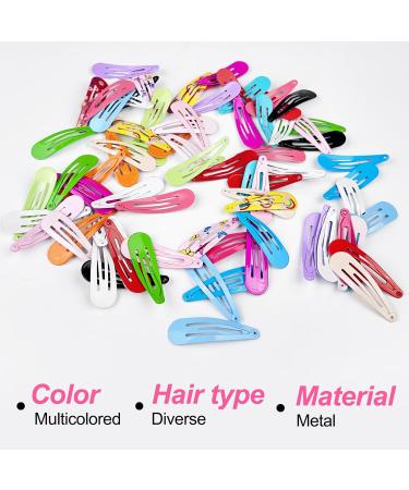 100 Pcs 5cm Hair Clips for Girls - No Slip Metal Candy Color Hair Accessories for Kids & Women - Perfect Birthday Party Gifts - Buy Online on GoSupps.com