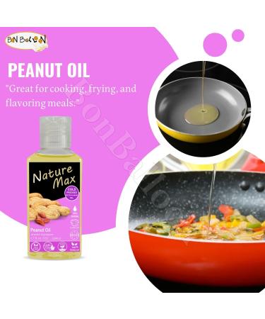 Nature Max Peanut Oil Natural Cold Pressed Premium Undiluted Pure Egyptian Arab Egypt For Cooking And Skin Hair No Additives Non Gmo Kosher Halal (1 Pack 1.70 oz / 50 ml)  - Buy Online on GoSupps.com
