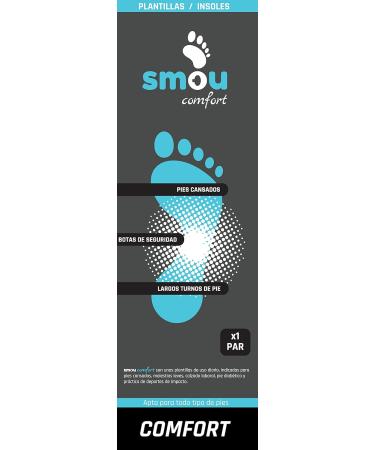 Buy Smou Comfort Shoe Insoles - Gel Inserts for Men & Women | Anti-Sweat Memory Foam | Ideal for Work Shoes | Great Cushioning (42-43 EU) - Buy Online on GoSupps.com