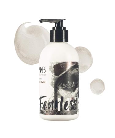 N+B Fearless Body Shimmer Lotion | Non-Sticky Moisturizing Body Highlighter | Made w/Alma Extract & Vitamin C | For Face Hand Body & All Skin Types Rough Dry Skin Sensitive | 8oz