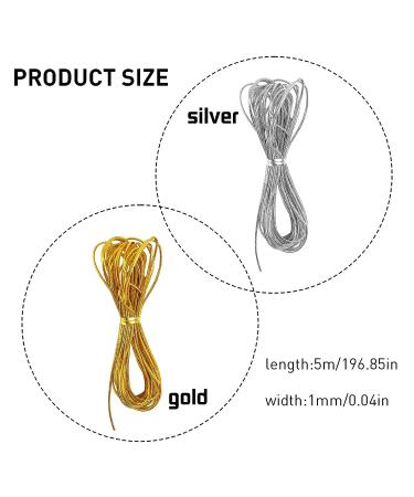 4 Pieces 5M Hair Braiding Strings - Silver Gold Hair Accessory for Braids, Dreadlocks, Styling - Twist Gift Hang Tags - Buy Online on GoSupps.com