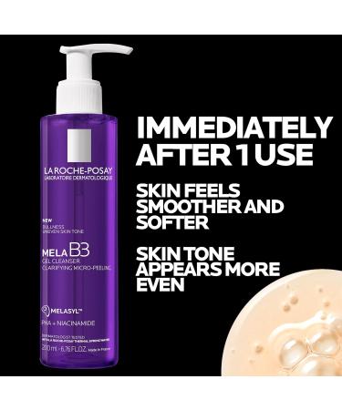 La Roche-Posay Mela B3 Gel Cleanser | Anti-Aging & Dark Spot Correction | Oil-Free Face Wash with Melasyl Niacinamide & PHA | Ideal for Discoloration Dark Spots & Acne Marks | International Shipping Available - Buy Online on GoSupps.com