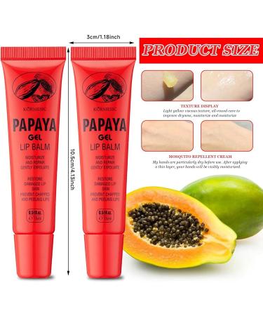 Lezehea 2pack Papaya Ointment Papaya Gel Lip Balm Papaya Ointment Lip Balm for Men & Women Papaya Balm Moisturizing & Repairing Removes Dead Skin & Brightens Lips - Buy Online on GoSupps.com