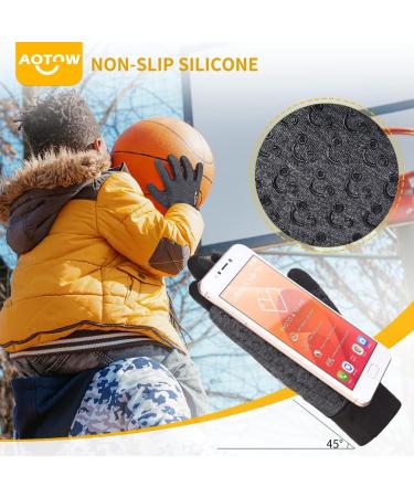 Kids Winter Touchscreen Running Gloves: Girls Boys Warm Fleece Sport Glove Aged 4-12 Childrens for Cycling Football Gray Age 6-8 Gray - Buy Online on GoSupps.com