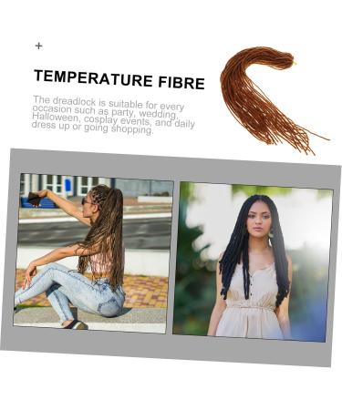 SKISUNO Dirty Little Braids Hair Wig Natural Wig Long Dreadlocks Wig Extenstions Women Hairpiece Extensions Synthetic Dreadlock Extensions Men Wig Fashion Hairpiece Dreadlocks 90X8CM Brown - Buy Online on GoSupps.com