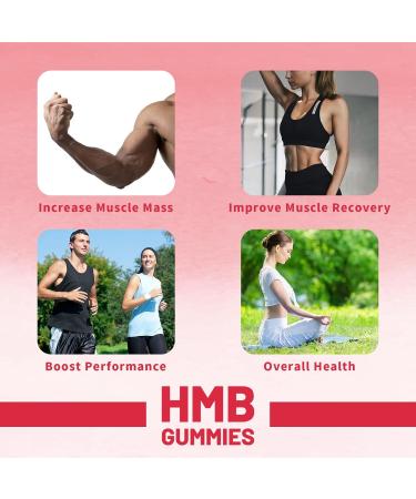 HAAYI HMB and Leucine Supplements for Men&Women Sugar Free HMB and Leucine Amino Acid Gummies for Muscle Defense&Muscle Recovery&Increase Muscle Mass Peach Flavor 90 Gummies - Buy Online on GoSupps.com