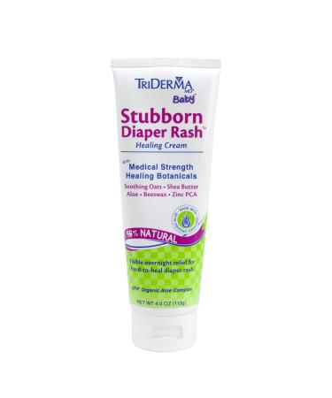 TriDerma MD Baby Stubborn Diaper Rash Relief Cream  Healing for Hard-to-Heal Diaper Rash  Treat and Prevent Diaper Rash and Seal Out Wetness  Non-Greasy Diaper Rash Ointment 4.0 Ounce