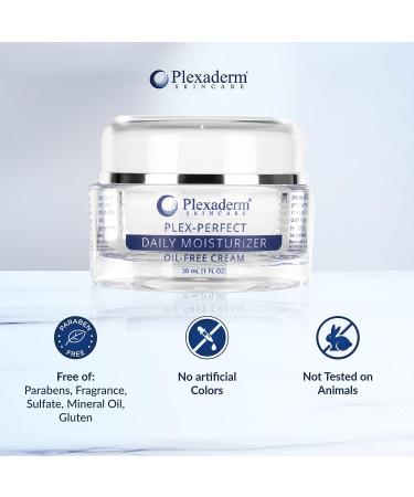 Plexaderm Hydrating Face Moisturizer with Hyaluronic Acid for Sensitive Skin - Daily Deep Hydration for Women and Men - Buy Online on GoSupps.com